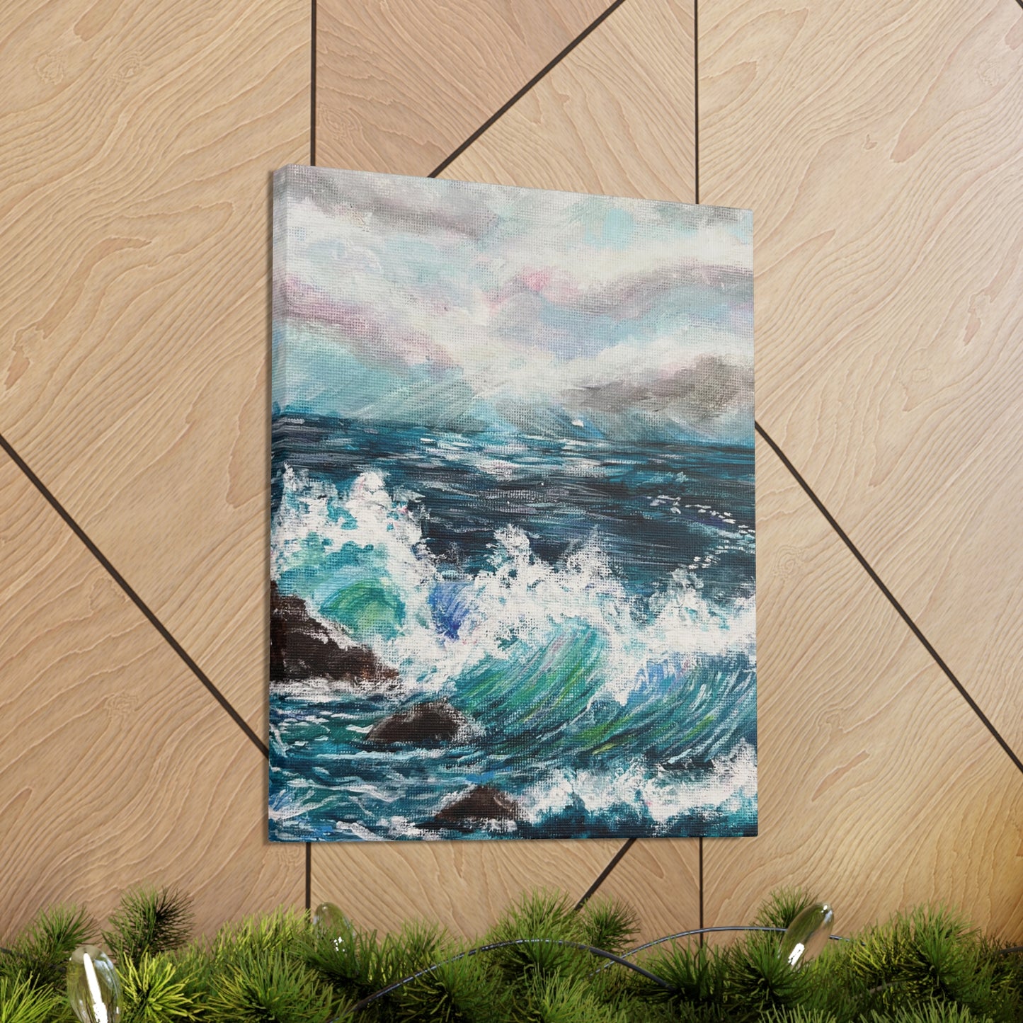 Crashing Waves Painting