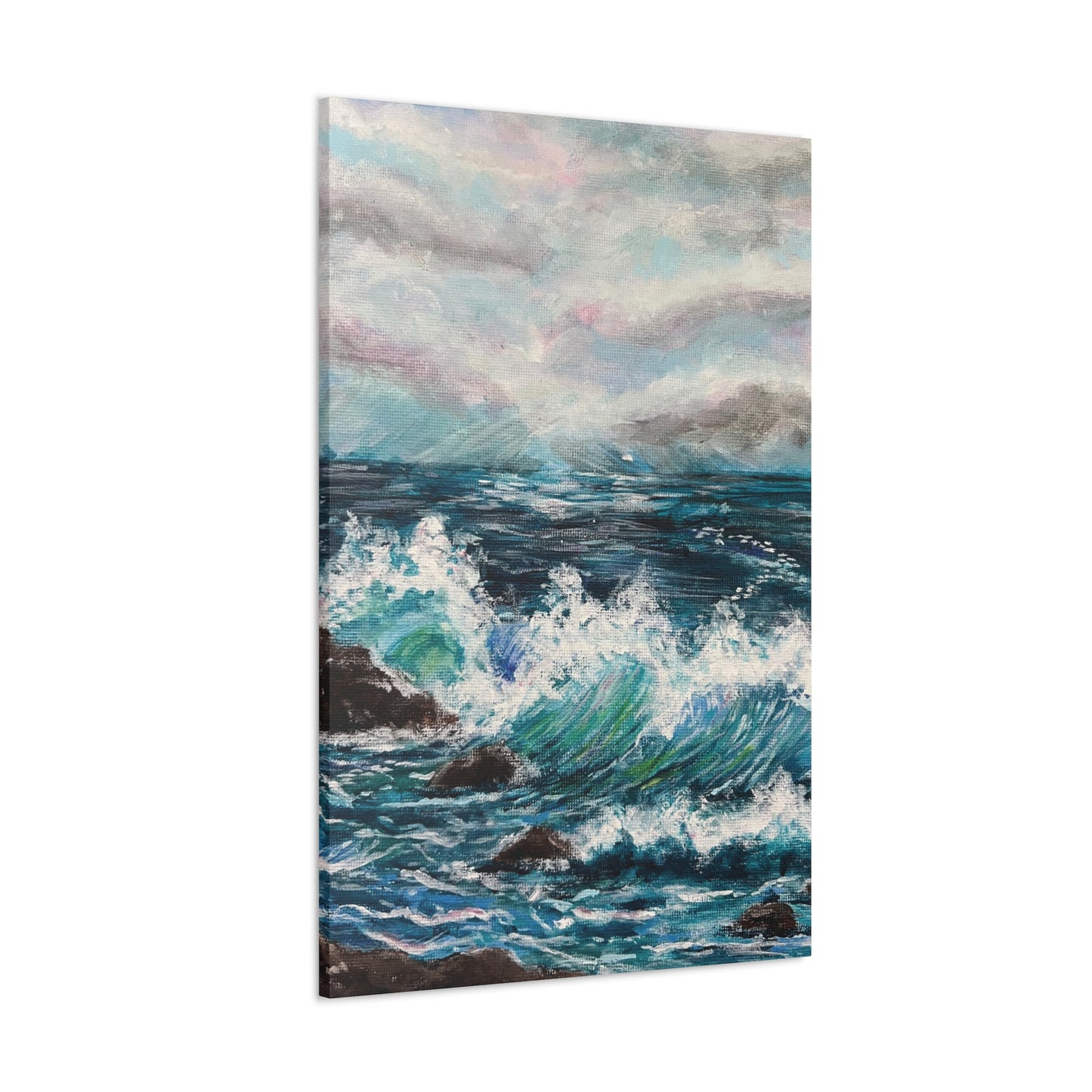 Crashing Waves Painting