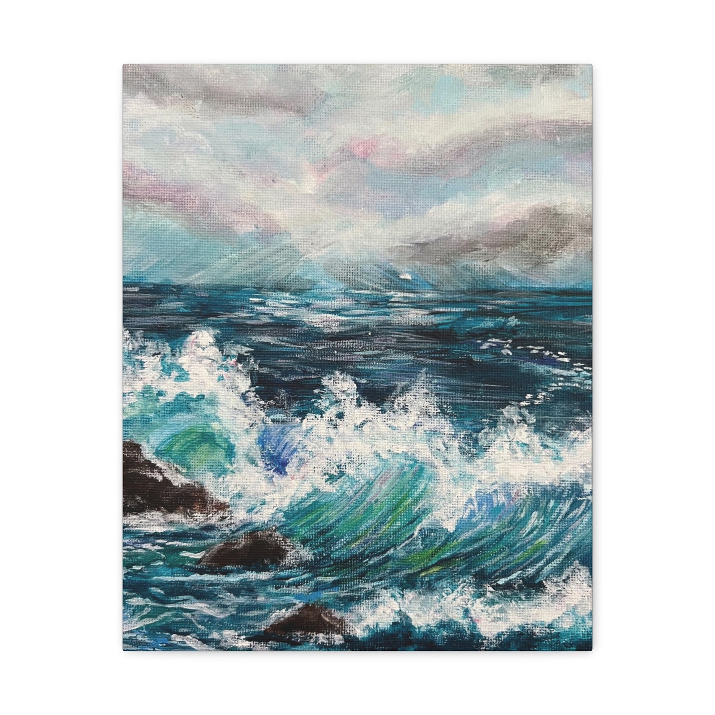 Crashing Waves Painting