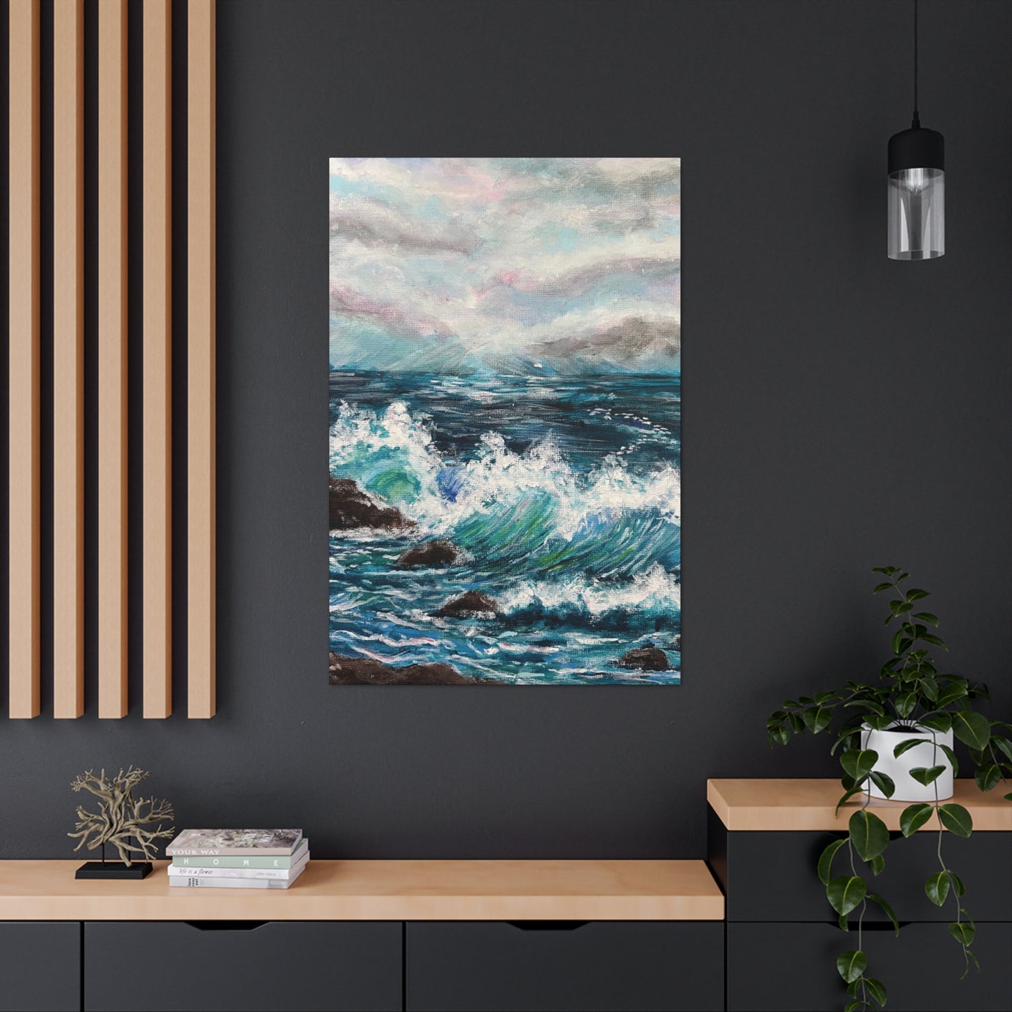 Crashing Waves Painting